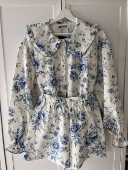 DAMSKA PIŻAMA/KOMPLET Z KWIATOWYM WZOREM