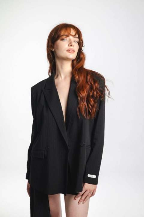 Dwurzędowa Marynarka z Wełny