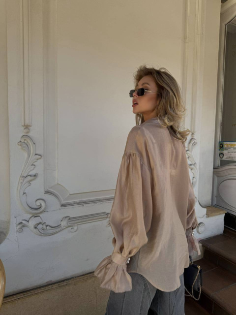 ELEGANCKA KOSZULA Z PRZEZROCZYSTEGO MATERIAŁU ELEGANCKA KOSZULA Z PRZEZROCZYSTEGO MATERIAŁU