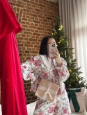 PIŻAMA W KWIATY Z KOŁNIERZYKIEM ROSALINA DREAM