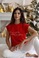 T-SHIRT HAVE A HOLLY JOLLY CHRISTMAS CZERWONY