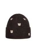 Czapka LITTLE BEAR - 100% wełny merino - brązowy