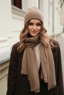 Czapka NAOMI - 100% wełny merino - camel
