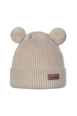 Czapka dziecięca TEDDY - 100% wełna merino - beżowy