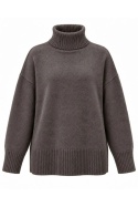 Golf oversize z kaszmirem i wełną BELLAGIO - taupe