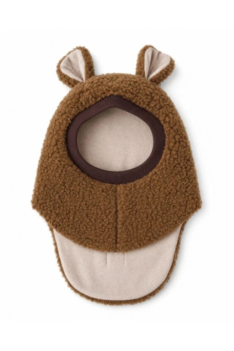 Kominiarka dziecięca YETI z wełny merino – camel