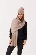 Szal damski PENELOPE – 100% wełny merino – taupe