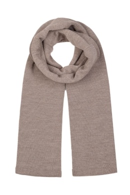 Szal damski PENELOPE – 100% wełny merino – taupe